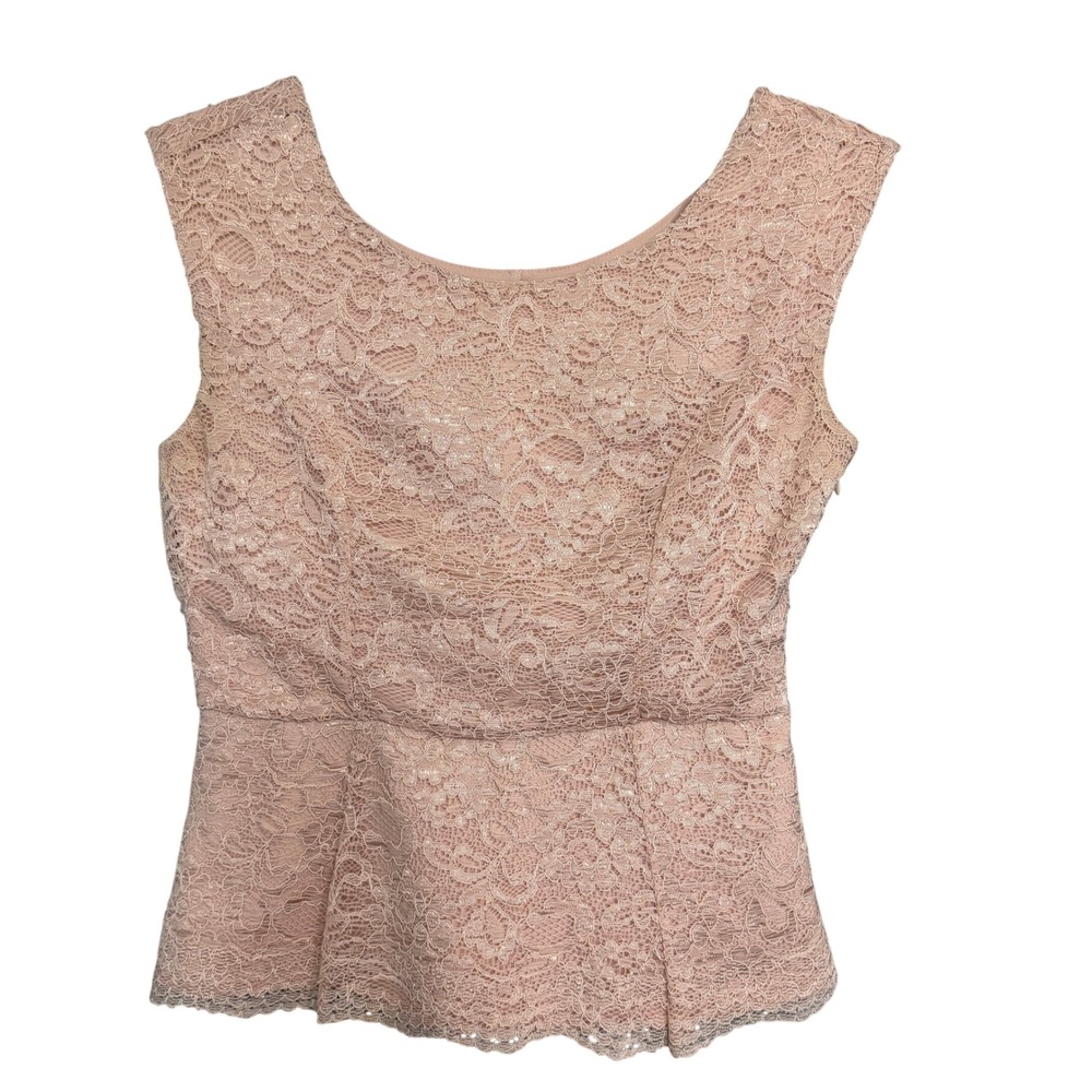 Forever 21 Contemporary Peplum Lace Top Womens Size S Feminine Romantic Party